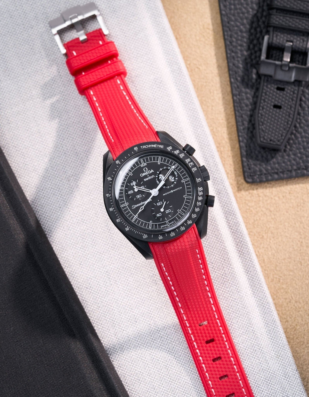 MoonSwatch Mission to The Moonphase - New Moon (Rubber Strap) - OM Luxury