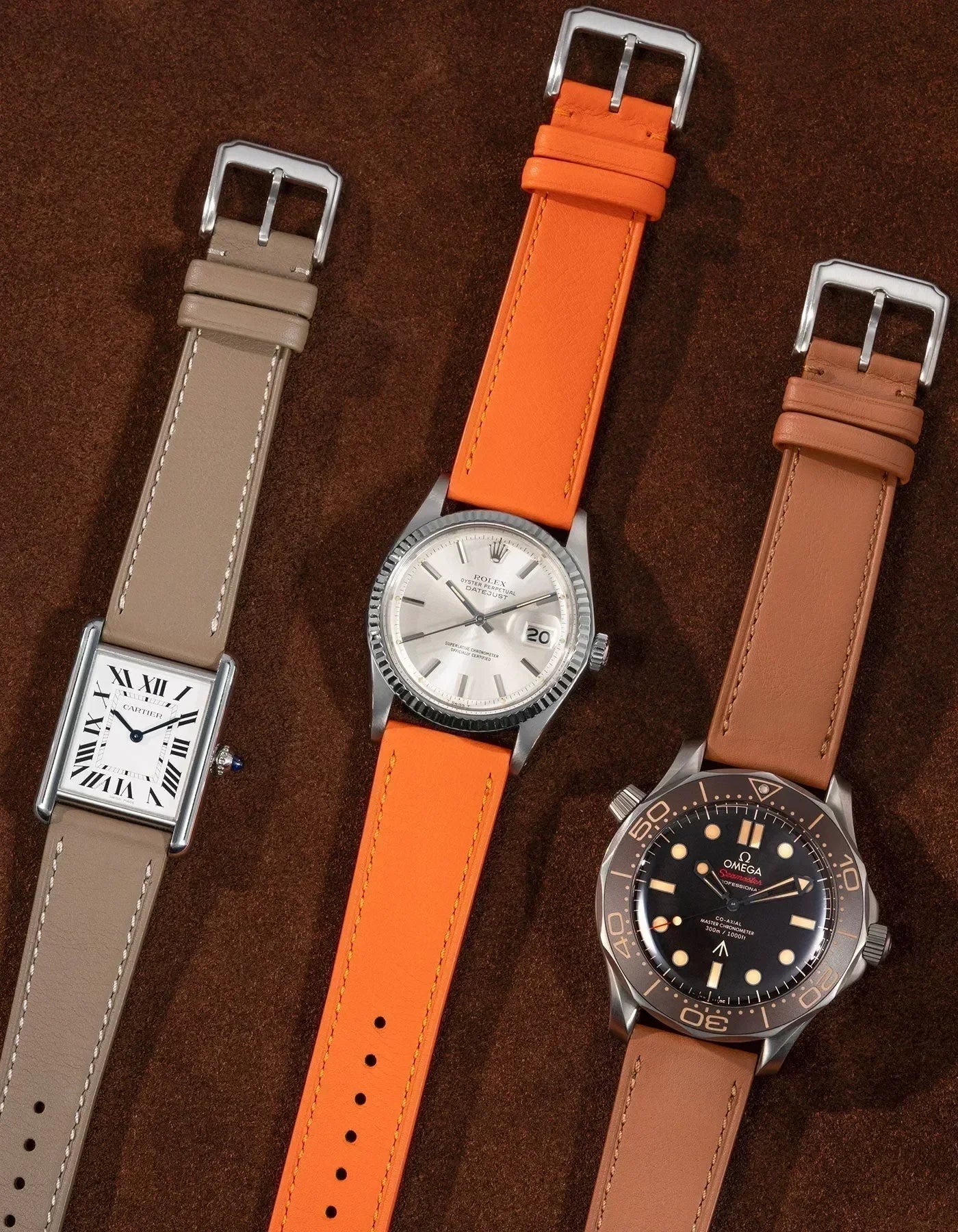 Brown Cowhide Leather Strap 17mm-21mm - OM Luxury