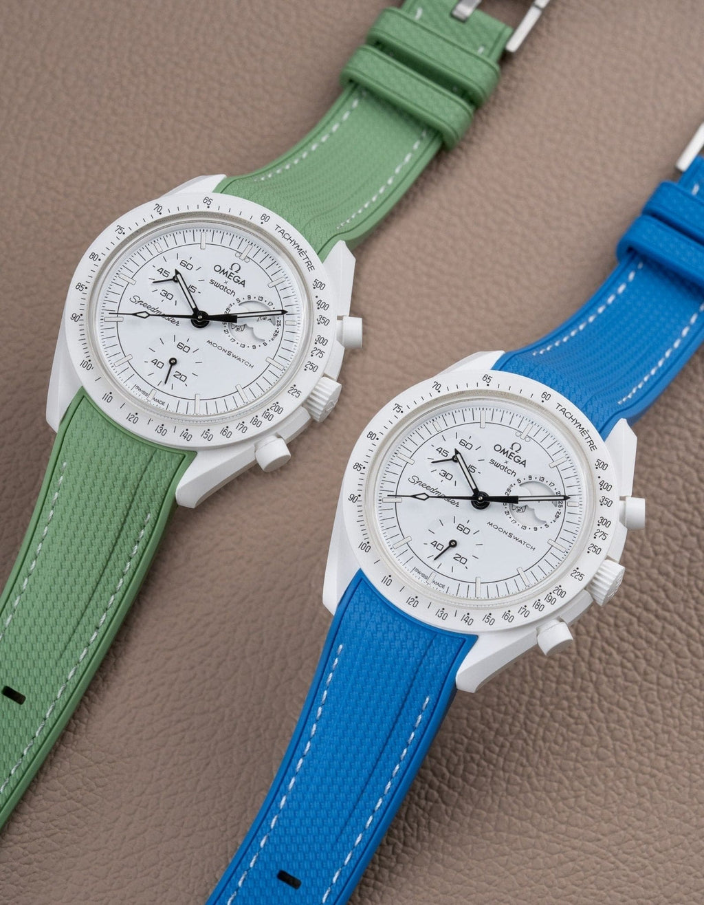 Curved Vertech Rubber Strap - Mint - OM Luxury