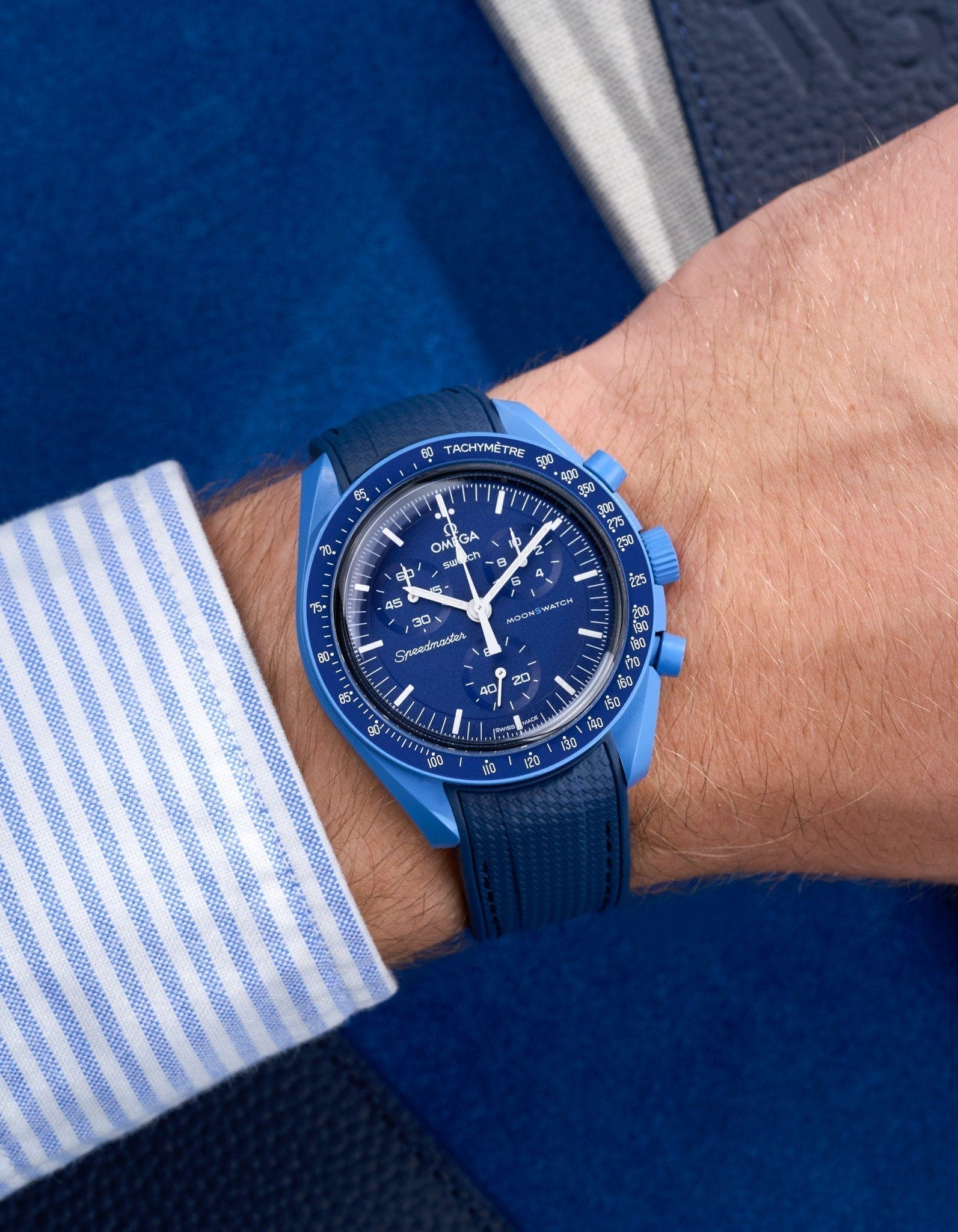 MoonSwatch Mission to Neptune (Rubber Strap) - OM Luxury