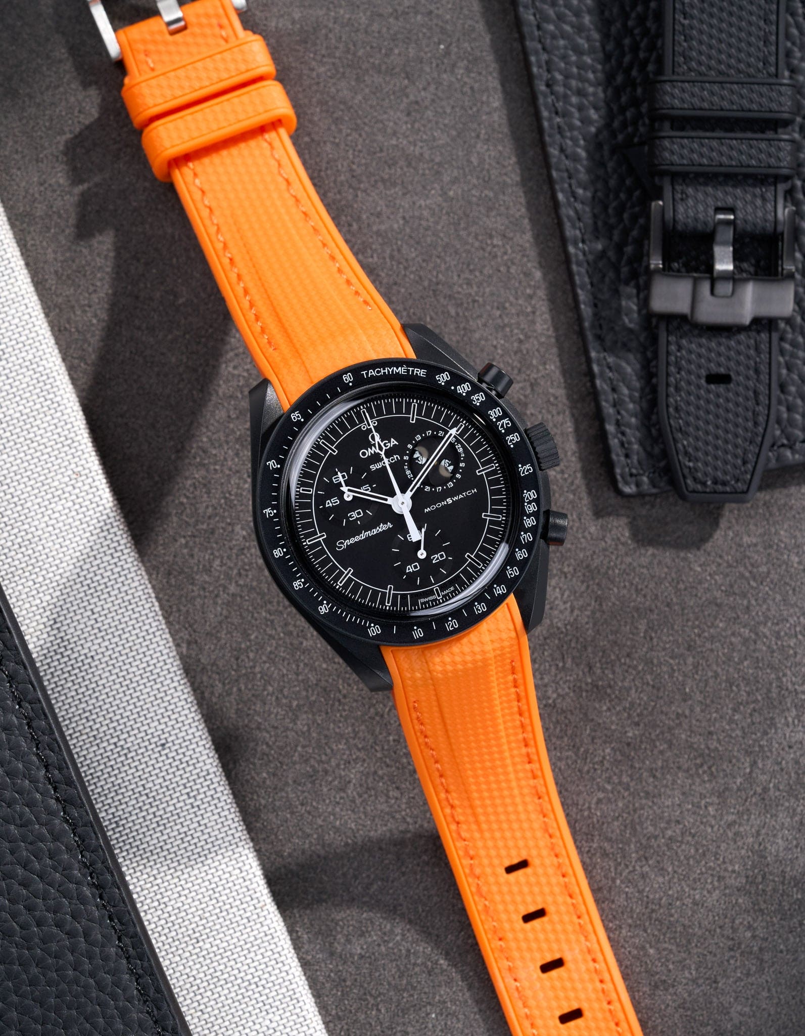 MoonSwatch Mission to The Moonphase - New Moon (Rubber Strap) - OM Luxury